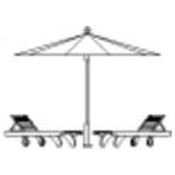 Parasol with deck chairs 2