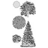 vector trees - top view and elevation