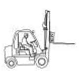 forklift, forklift  truck, side view