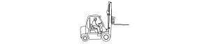 forklift, forklift  truck, side view