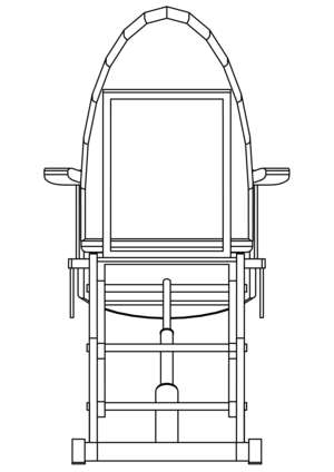 Urologists chair rear view