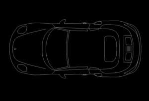 Porsche 911 Turbo Cabriolet - Top View