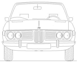 BMW E3 2500 front