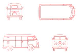 VW Van 1955 and VW Beetle 1959