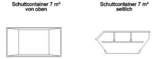 debris container 7 m³