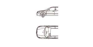 Audi A4, car, 2D top and side elevation