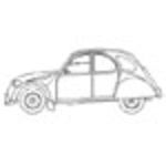 CAD Library: Car, Citroën 2 CV side view