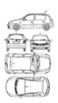 CAD Bibliotheken: Renault Clio, Auto