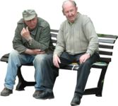 Masked Images: 2 old men on a bench