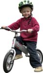 Masked Images: child with trainer bike