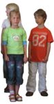 Masked Images: 3 kids, standing